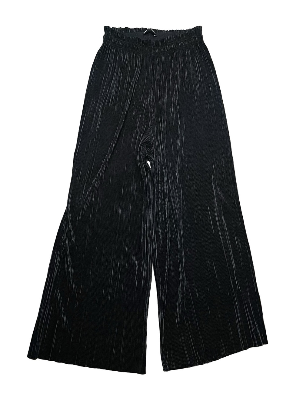 Zara Plissé Flowy Pleated Palazzo Pants